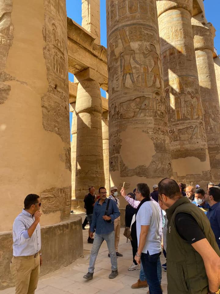 وزير السياحة يتفقد معابد الأقصر و الكرنك لمتابعة تطور المنطقة الأثرية