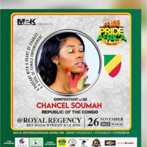 FB IMG 1669583437995 Chancel Soumah Bounda ..Miss Pride of Africa UK