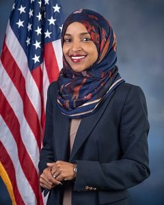 Ilhan Omar official portrait 116th Congress «زينب» بنت الصومال أصغر عضو بالكونجرس الأمريكي