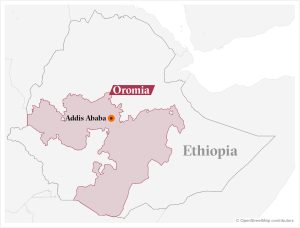 Ethiopia Oromia map إثيوبيا ..اشتعال الصراع في أوروميا ومقتل ما لا يقل عن 1566 مدنياً من أمهرة