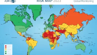 Mapa ryzyka 2023 Global Monitoring size 720w تعرف علي خريطة أخطر الدول للسفر في عام 2023