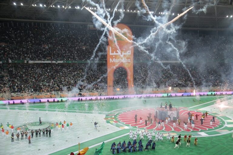 الفيفا يستفسر من الاتحاد الإفريقي عن خروقات حفل افتتاح شان الجزائر 2023 1 افتتاح الشان 768x512 1 الفيفا يستفسر من الاتحاد الإفريقي عن خروقات حفل افتتاح شان الجزائر 2023