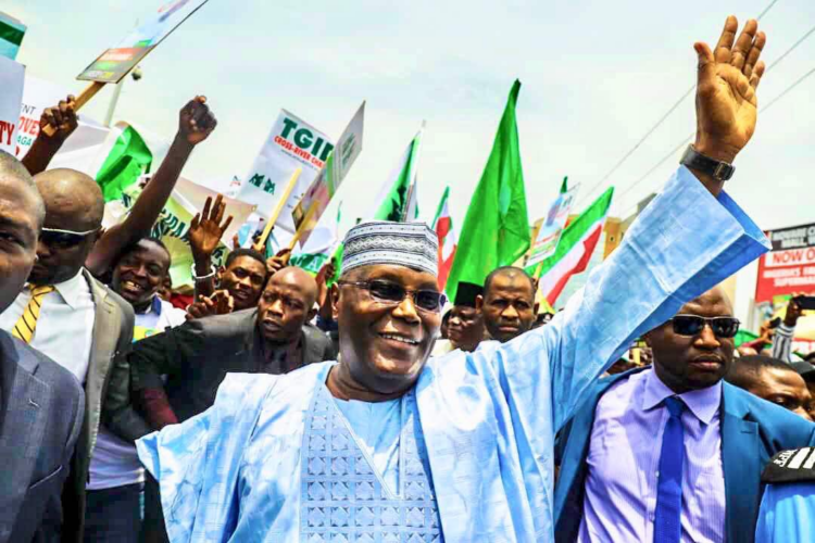 Atiku 3 750x500 2 نيجيريا: 3 أحزاب تزعم أنها الفائزة في الانتخابات الرئاسية في البلاد