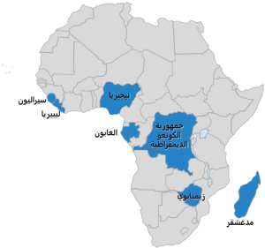 Map Elections in Africa in 2023 for page AR إفريقيا.. انتخابات ٢٠٢٣ في: المرونة الديمقراطية في مواجهة المحاكمات