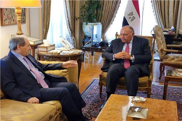 images 1 مباحثات ثنائية بين وزير الخارجية المصري ونظيره السوري
