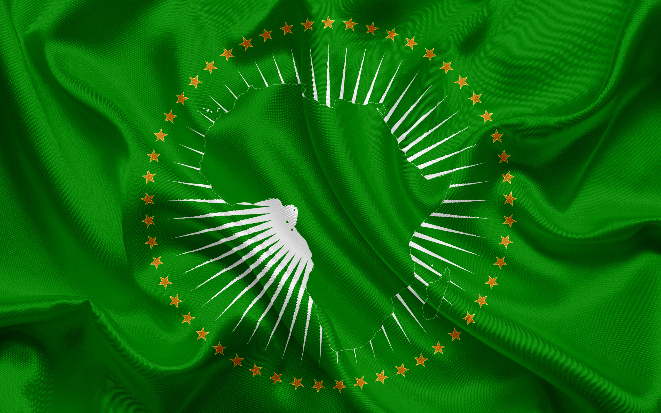 african union flag au emblem logo au symbols african union في الذكري ال ٦٠ لتأسيس منظمة الوحدة الإفريقية : الاتحاد الأفريقي يحتفل بيوم أفريقيا 