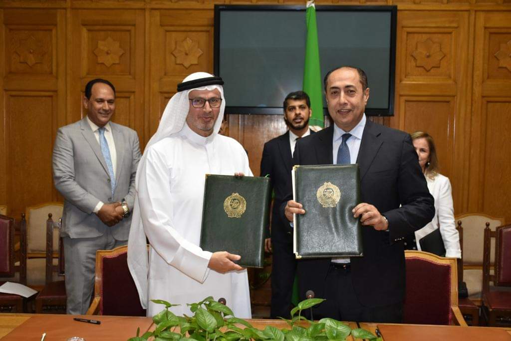 FB IMG 1687722640059 جامعة الدول العربية توقع اتفاق تعاون مع الشبكة العربية للبث المشترك بالإمارات