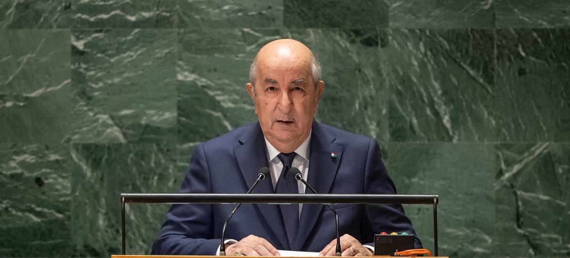الجزائري عبد المجيد تبون الرئيس الجزائري: أفريقيا الغائب والمغيب الوحيد في فئة الأعضاء الدائمين بمجلس الأمن الدولي