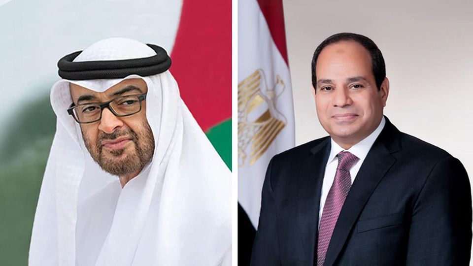 السيسي ومحمد بن زايد يتوافقان على مواصلة الجهد المشترك للدفع نحو تسوية أزمات المنطقة 1 السيسي ومحمد بن زايد السيسي ومحمد بن زايد يتوافقان على مواصلة الجهد المشترك للدفع نحو تسوية أزمات المنطقة