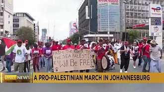 330x186 cmsv2 a21d3007 dec4 54ad 956f 009ad3e9a266 8075400 جنوب أفريقيا: مئات الأشخاص ينضمون إلى مسيرة مؤيدة للفلسطينيين في جوهانسبرج