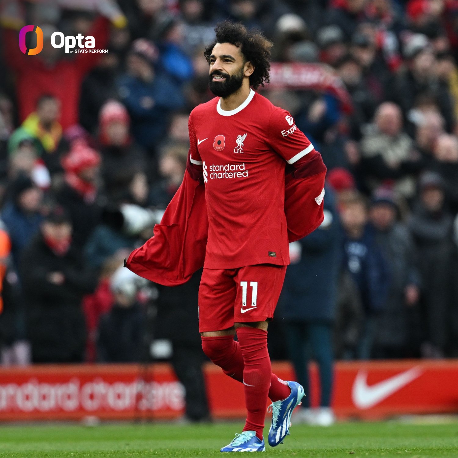 ١٨٣٠٣٢ رقم قياسي آخر لمحمد صلاح في الدوري الإنجليزي