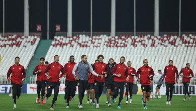 جانب من تدريبات النادي الأهلي استعدادا لمباراة مولودية الجزائر موعد مباراة الأهلي وشباب بلوزداد والقنوات الناقلة