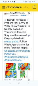 Screenshot ٢٠٢٤ ٠٤ ٢٩ ٠٠ ٠٦ ٢٥ ٣٥ 40deb401b9ffe8e1df2f1cc5ba480b12 كينيا: مقتل 70 شخصًا بسبب هطول الأمطار والفيضانات المستمرة