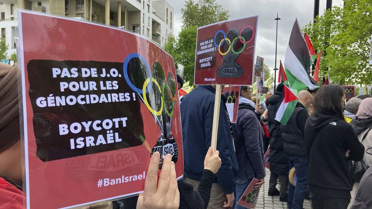 738x415 cmsv2 960913e9 18a9 534e 9f0c 6eb1d2070722 8409488 أولمبياد باريس: مؤيدون للفلسطينيين يطالبون بمشاركة محدودة لإسرائيل بالمثل لما حدث لروسيا