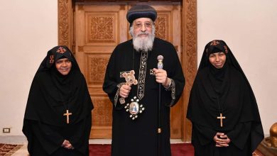 FB IMG 1717088071280 مصر .. قداسة البابا تواضروس يستقبل رئيسة دير القديسة دميانة والأربعين عذراء  بإرتيريا 