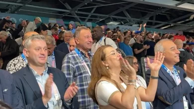 محمود الخطيب يؤازر منتخب مصر لكرة اليد في بداية مشوارة في أولمبياد بارييس امام المجر 6 محمود الخطيب