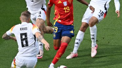 يورو 2024 .. التعادل السلبي يفرض نفسه على الشوط الأول لمواجهة ألمانيا وإسبانيا  10 ٢٠٢٤٠٧٠٥ ٢٠٠٥٢٦ يورو 2024 .. التعادل السلبي يفرض نفسه على الشوط الأول لمواجهة ألمانيا وإسبانيا