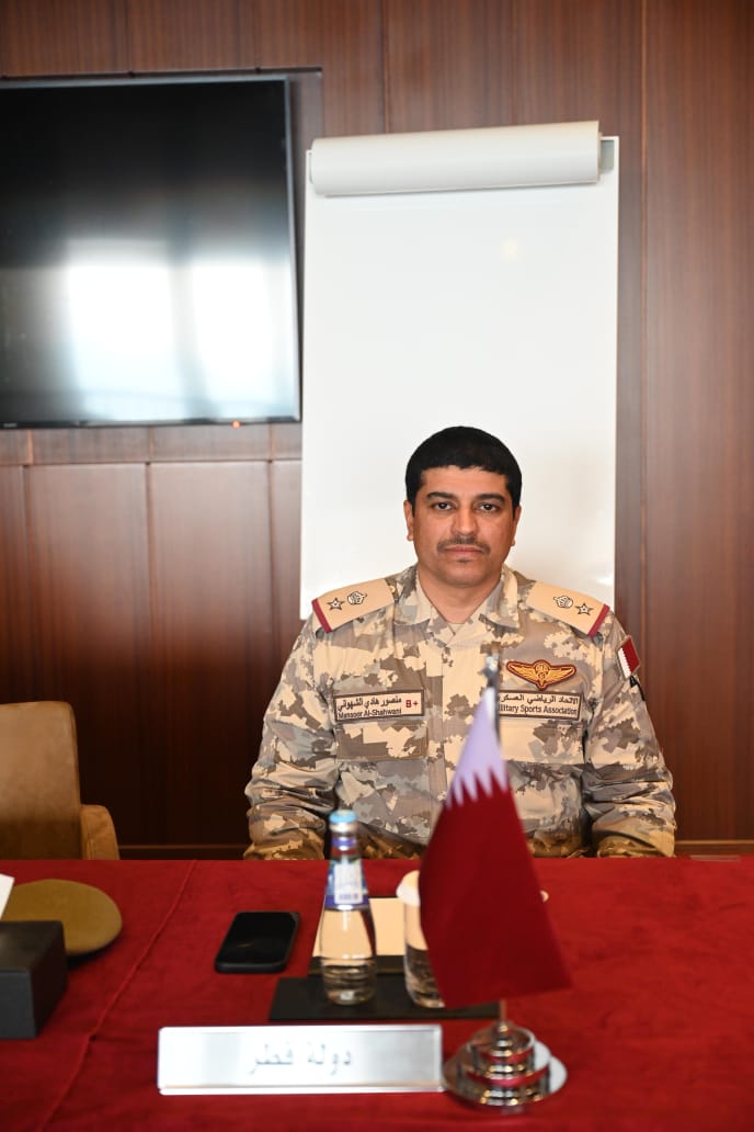 IMG 20250412 WA0013 تفوق قطرى فى إنتخابات الإتحاد العربي للرياضة العسكرية  