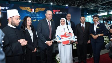 1c2d99b2 216a 4b44 bbde 224b5a1500c7 1 مصر: احتفالية كبري بمطار القاهرة الدولي لتوديع أولى أفواج حجاج بيت الله الحرام لهذا العام 1446هـ / 2025م