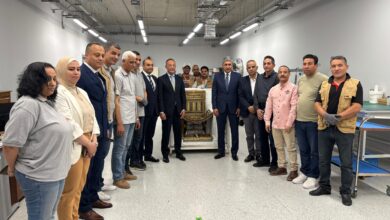 IMG 20250509 WA0010 المتحف المصري الكبير يستقبل 163 قطعة من كنوز الملك توت عنخ آمون