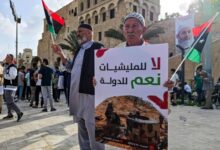 لا للميليشيات 730x486 1 ليبيا: محاولة الاستيلاء على السلطة في طرابلس تأتي بنتائج عكسية (1)