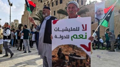 لا للميليشيات 730x486 1 ليبيا: محاولة الاستيلاء على السلطة في طرابلس تأتي بنتائج عكسية (1)