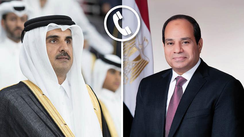 الرئيس السيسي يبحث هاتفيا مع أمير قطر مستجدات الأوضاع الإقليمية في الشرق الأوسط 1 511141164 1279372063551519 8022953184701362126 n الرئيس السيسي يبحث هاتفيا مع أمير قطر مستجدات الأوضاع الإقليمية في الشرق الأوسط