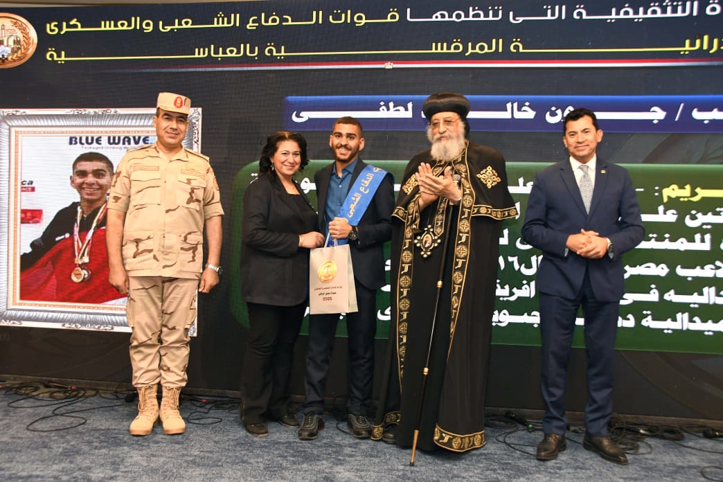 IMG 20250628 WA0052 قيادة قوات الدفاع الشعبى والعسكرى تنظم ندوة تثقيفية بمقر الكنيسة القبطية الأرثوذكسية 
