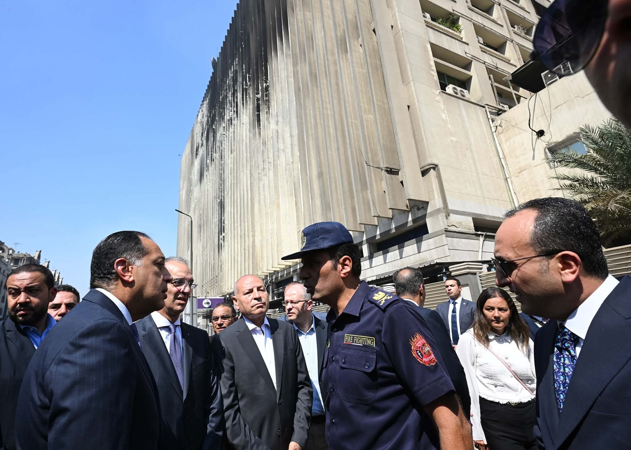 FB IMG 1752056499884 مصر : رئيس الوزراء يتفقد "سنترال رمسيس عقب الحريق الذي نشب فيه