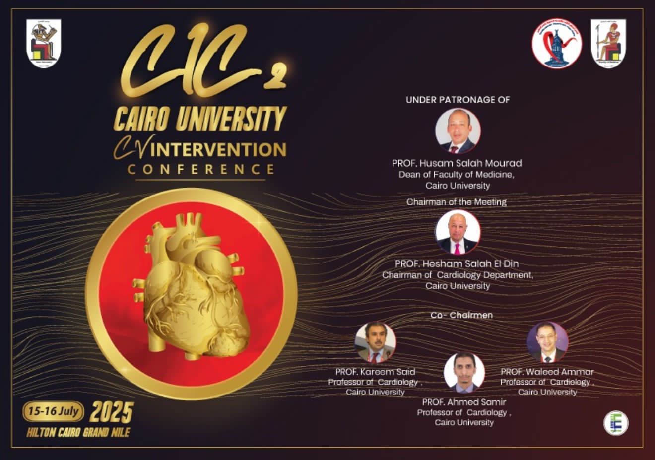 قصر العيني يستعد لانطلاق مؤتمر قسم القلب السنوي للقسطرة القلبية Cairo Interventional Conference (CIC) 1 IMG 20250714 WA0017 قصر العيني يستعد لانطلاق مؤتمر قسم القلب السنوي للقسطرة القلبية Cairo Interventional Conference (CIC)