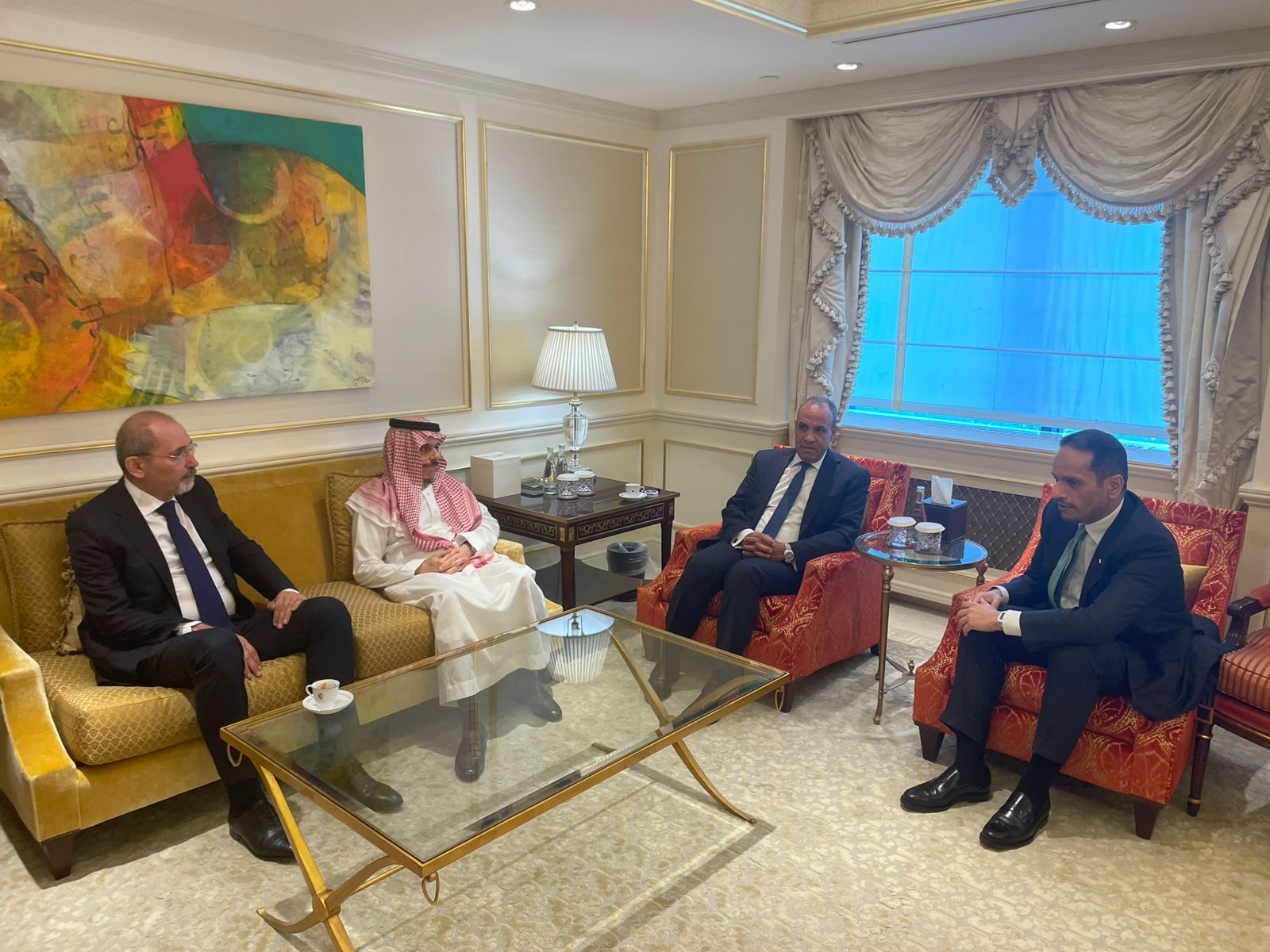 IMG 20250729 WA0000 اجتماع رباعي في نيويورك لوزراء خارجية مصر والسعودية والأردن وقطر يبحث مستجدات الأوضاع في قطاع غزة