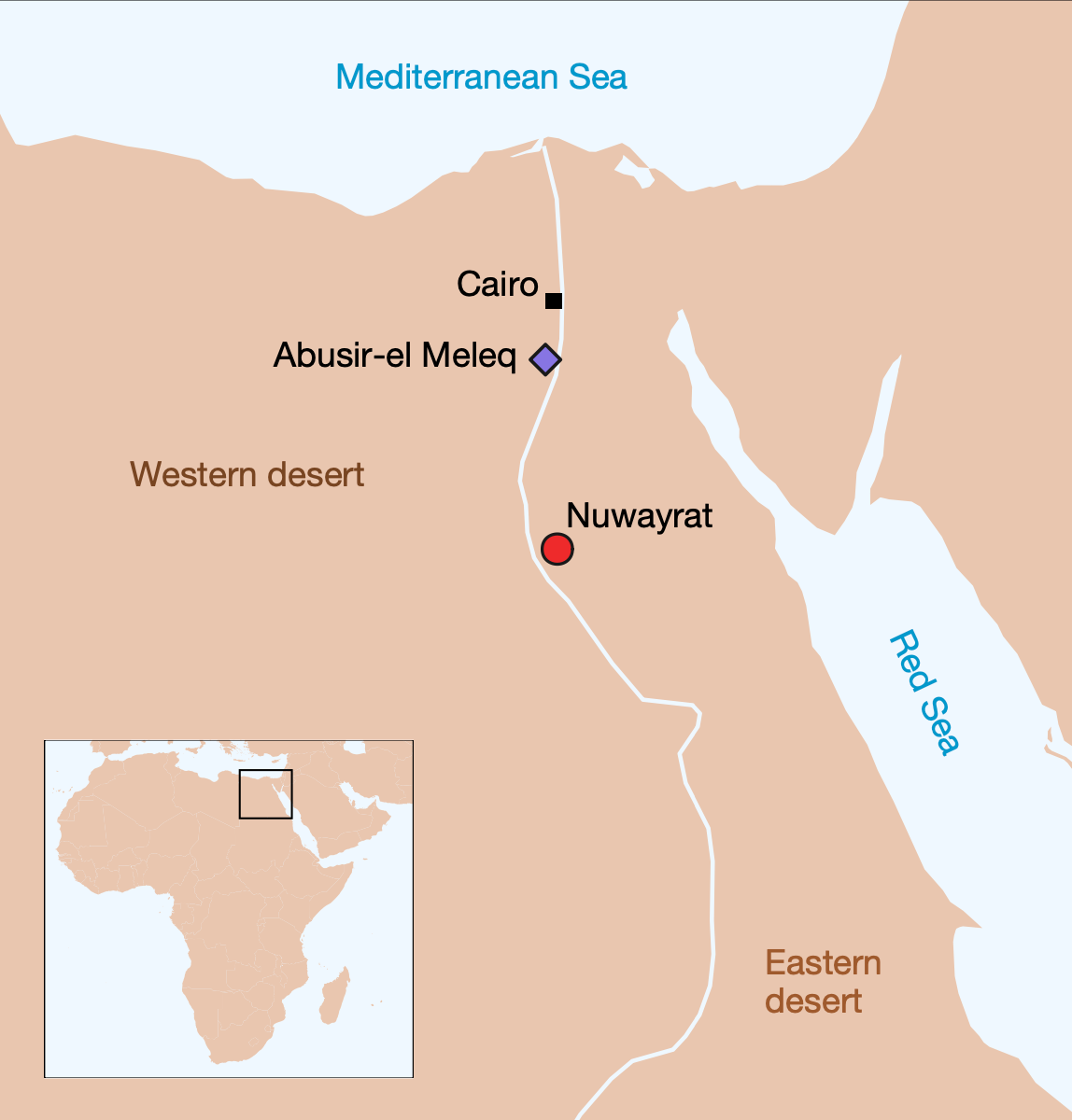 MapAncientEgypt دراسةكأقدم حمض نووي مصري يكشف أسرار صانع خزف من النخبة عاش في عصر بناء الأهرامات