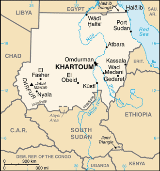 السودان: تعرف علي وضع الطيران في الأجواء السودان (حتى يوليو 2025)؟ 1 Sudan CIA WFB Map السودان: تعرف علي وضع الطيران في الأجواء السودان (حتى يوليو 2025)؟