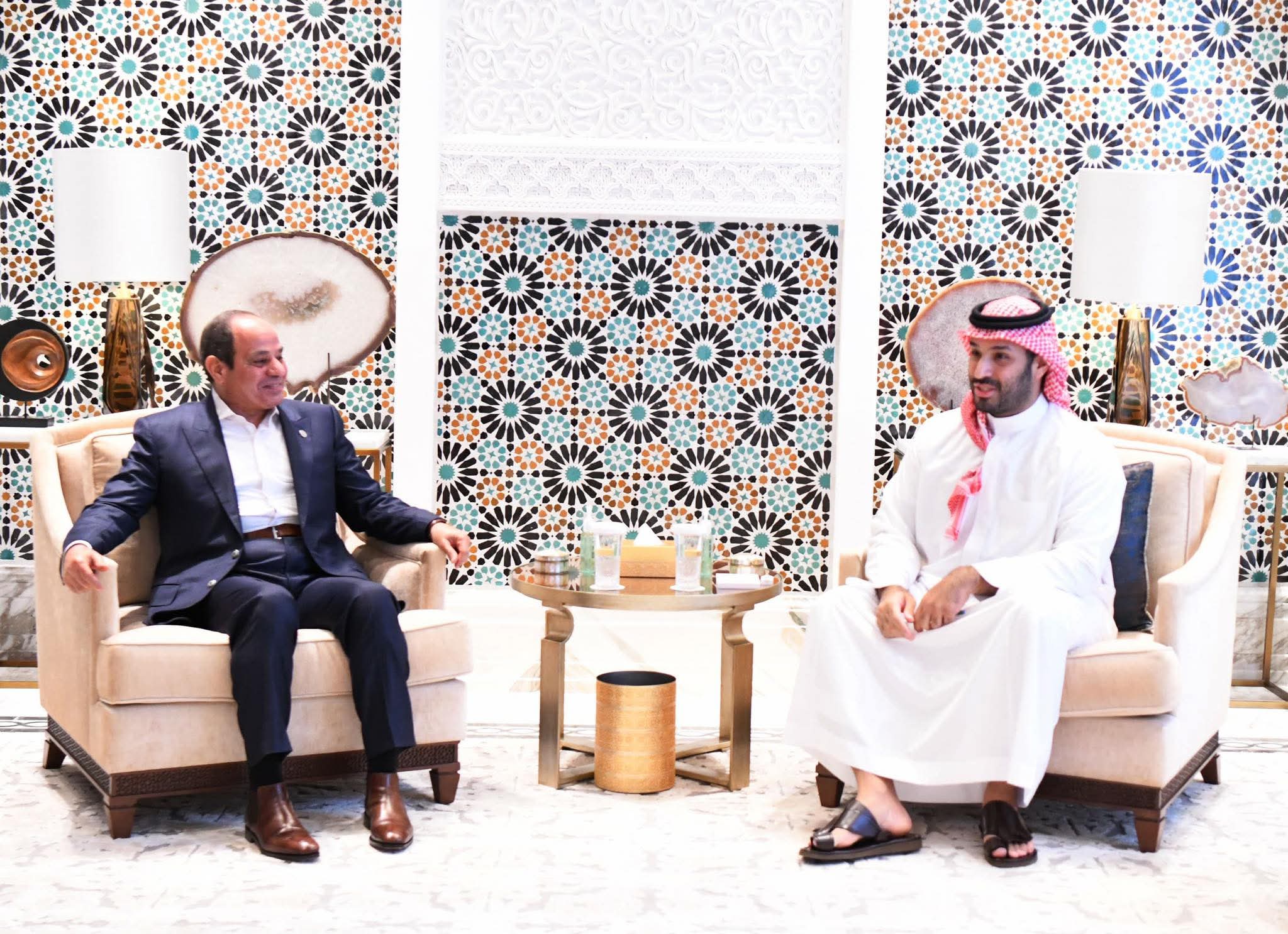 FB IMG 1755798768715 الرئيس السيسي وولي عهد السعودية يشددان على ضرورة الإسراع في إدخال المساعدات الإنسانية إلى قطاع غزة دون عوائق