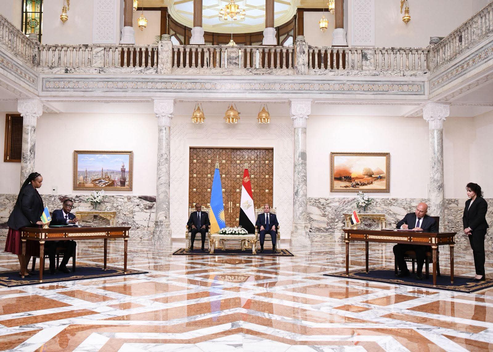 FB IMG 1758647708973 الرئيس السيسي ورئيس رواندا يشهدان التوقيع على عدد من مذكرات تفاهم بين البلدين