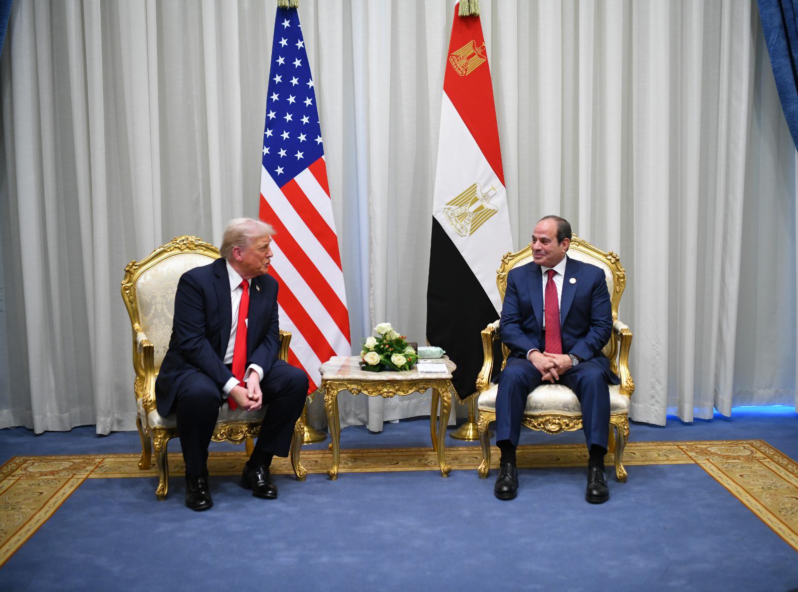 559569818 1367322018089856 1969484751989397301 n الرئيس السيسي يؤكد تقدير مصر البالغ لدور الرئيس الأمريكي في وقف الحرب بقطاع غزة