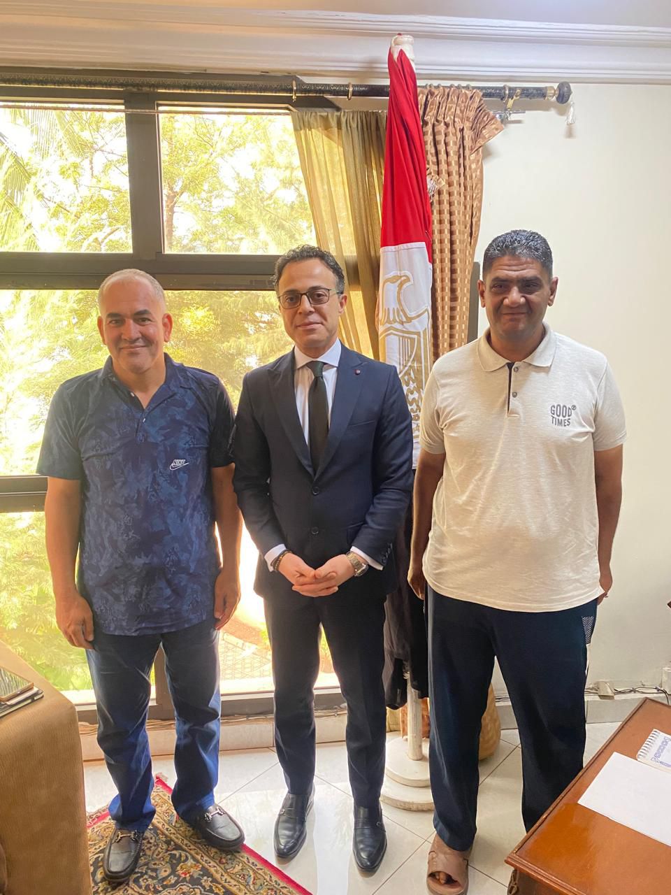 591750183 1170193651957146 1043640498426694591 n سفير مصر في مالي يستقبل المصريين الـ 3 المختطفين عقب اطلاق سراحهم " صور "