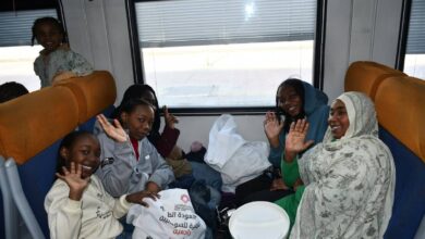 FB IMG 1766583312656 على متنها 1028 مواطنًا سودانيًا.. سكك حديد مصر تُسيّر الرحلة 41 من قطارات العودة الطوعية ( صور )