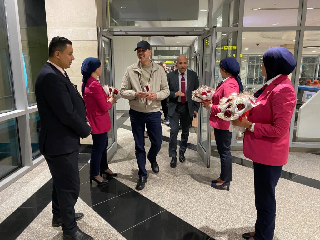 FB IMG 1770920993197 بالورود .. مطار القاهرة الدولي يستقبل بعثة الجيش الملكي المغربي