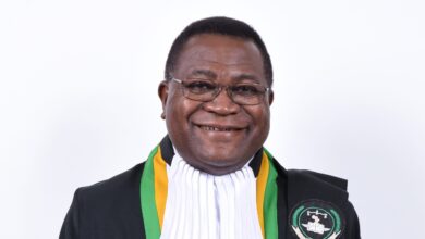 Hon. Justice Blaise Tchikaya scaled 1 الكونغولي تشيكابا رئيسا جديدا للمحكمة الأفريقية لحقوق الإنسان .. والجزائرية "بنساوله " نائبه للرئيس