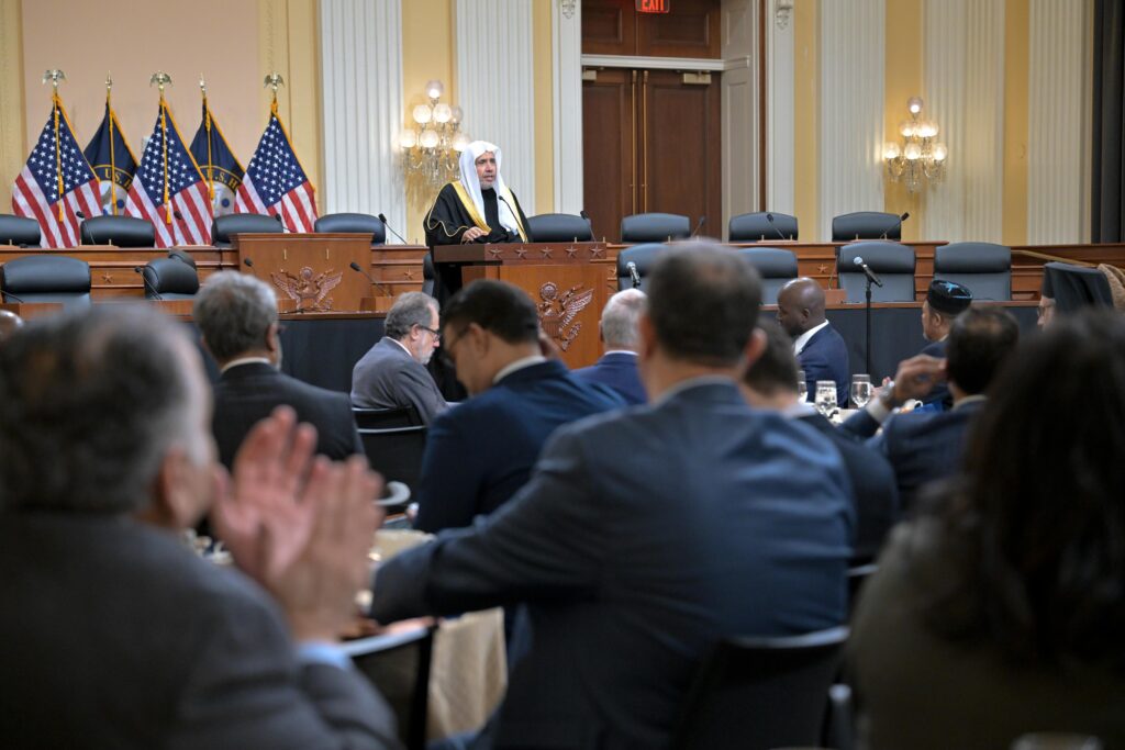 IMG 20260210 WA0027 الكونجرس الأمريكي يكرِّم الأمين العام لرابطة العالم الإسلامي تقديرًا لجهود الرابطة في مكافحة الكراهية