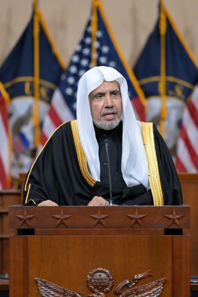 IMG 20260210 WA0031 الكونجرس الأمريكي يكرِّم الأمين العام لرابطة العالم الإسلامي تقديرًا لجهود الرابطة في مكافحة الكراهية