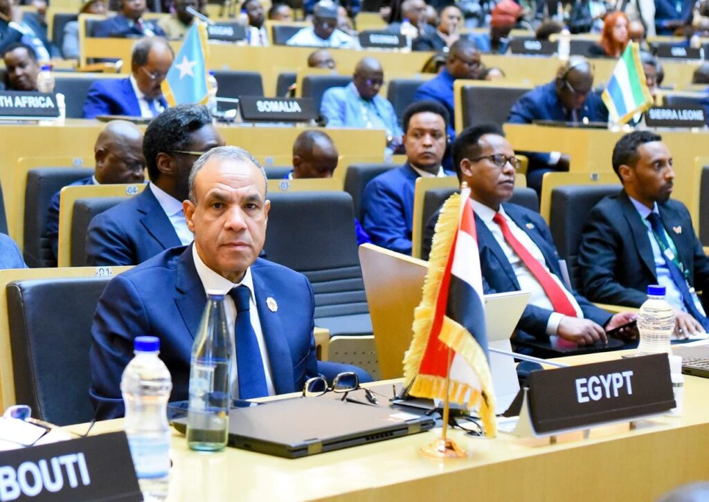 IMG 20260214 WA0009 وزير الخارجية يترأس وفد مصر في قمة الاتحاد الأفريقي