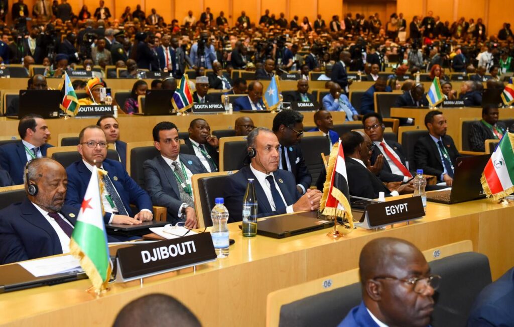 IMG 20260214 WA0011 وزير الخارجية يترأس وفد مصر في قمة الاتحاد الأفريقي