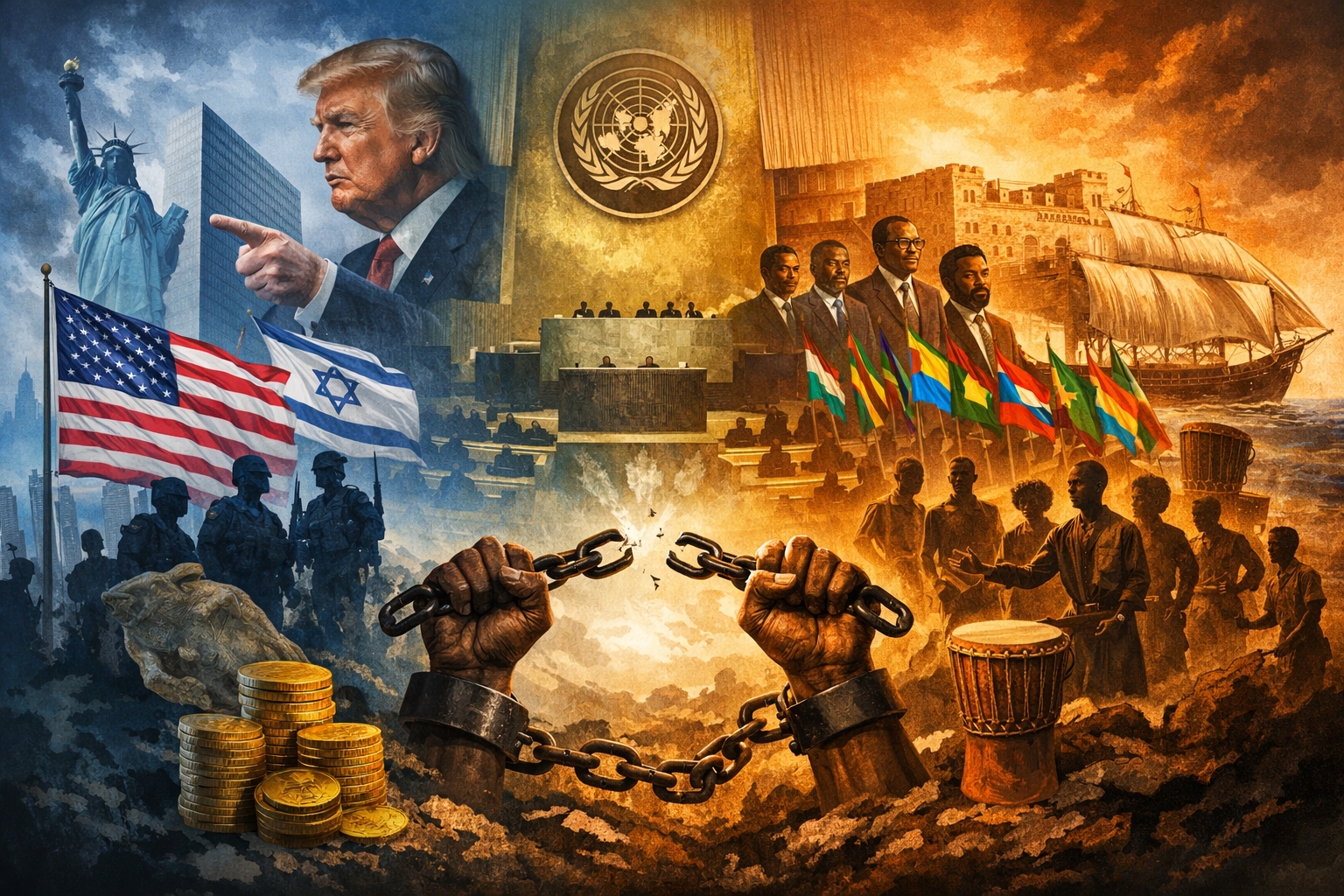 تعويضات العبودية تُعمّق الانقسام الدولي: الولايات المتحدة ترفض قرارًا أمميًا وأفريقيا تتمسك بالمساءلة التاريخية 1 عالم متنافر التفرقة بين الماضي والحاضر تعويضات العبودية تُعمّق الانقسام الدولي: الولايات المتحدة ترفض قرارًا أمميًا وأفريقيا تتمسك بالمساءلة التاريخية