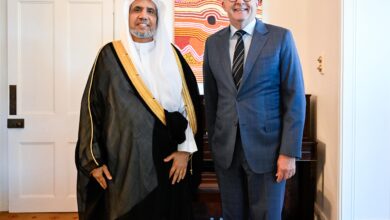 IMG 20260414 WA0014 رئيس وزراء أستراليا يستقبل الأمين العام لرابطة العالم الإسلامي