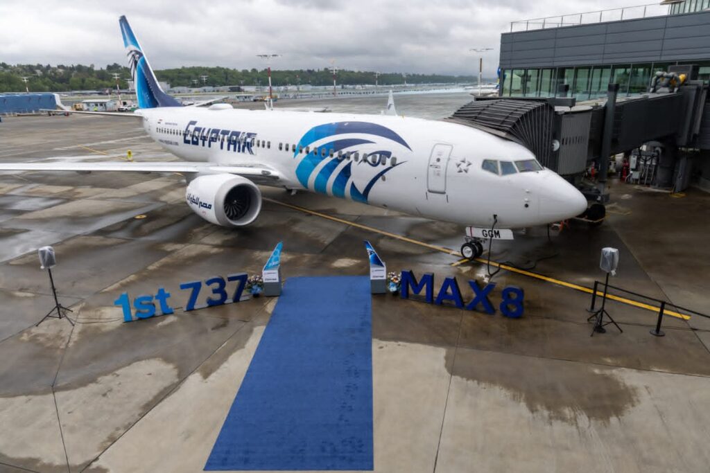 FB IMG 1777796646441 مصر للطيران تتسلّم أولى طائرات بوينج B737-8Max في إطار خطتها للتحديث الشامل لأسطولها الجوي