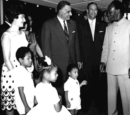 Nkrumah his family and Nasser 1965 1 السفير دكتور محمد حجازي يكتب : عبد الناصر و كوامي نكروما… من الاستقلال الوطني إلى حلم الوحدة القارية (2)