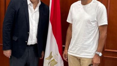 FB IMG 1783183472268 سفير مصر بالمغرب يستقبل الحسين عموتة قبل توجهه إلى القاهرة لبدء مهمته رسميا في تدريب النادي الأهلي