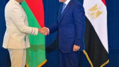 الرئيس عبد الفتاح السيسي يستقبل رئيس مدغشقر رئيس مدغشقر: زيارة مصر نقطة فاصلة تاريخية في مسار العلاقات الثنائية